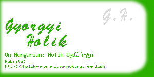 gyorgyi holik business card